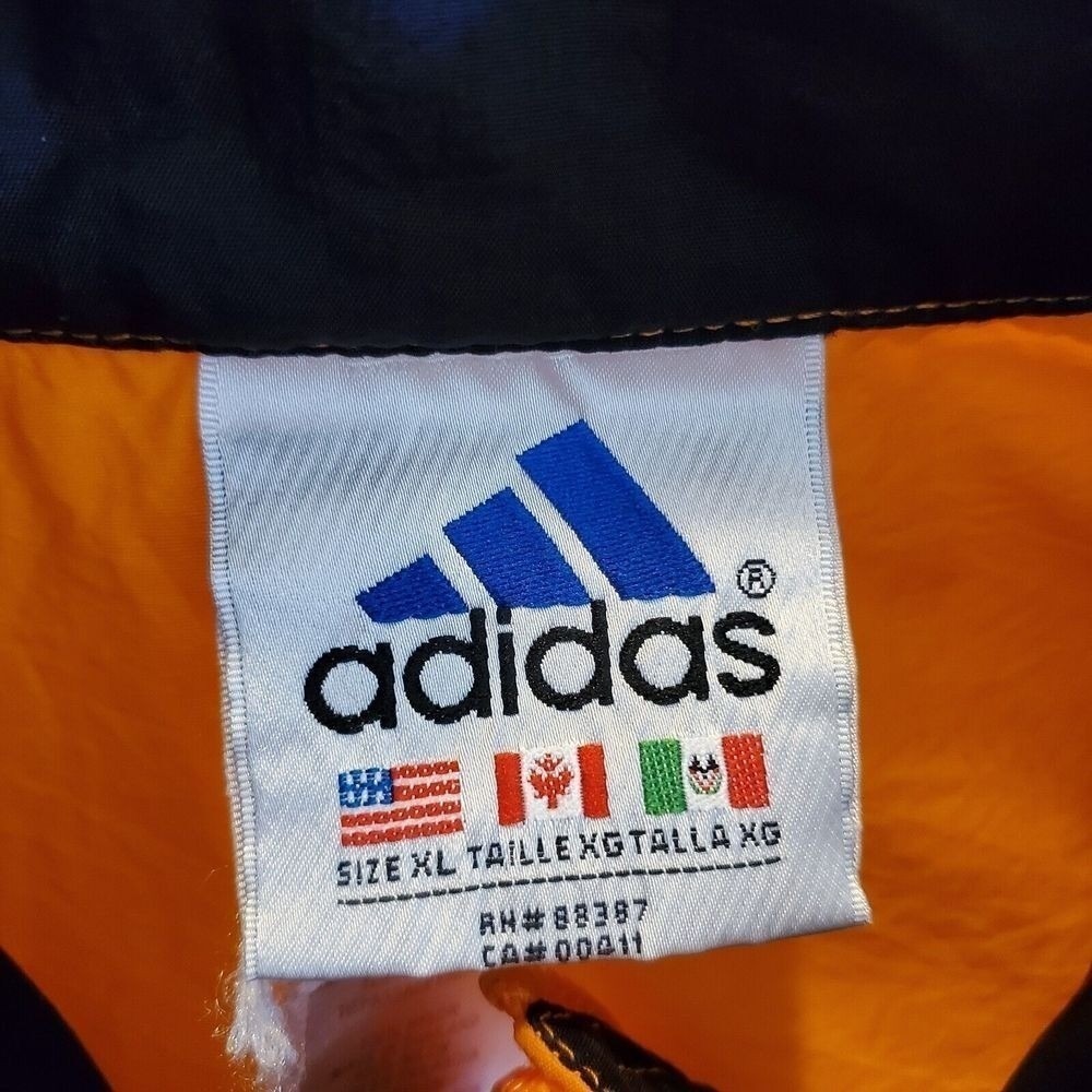 Vintage 90s Adidas‎ Tennessee Vols Pullover Jacket Men XL Orange Striped - Picture 12 of 13